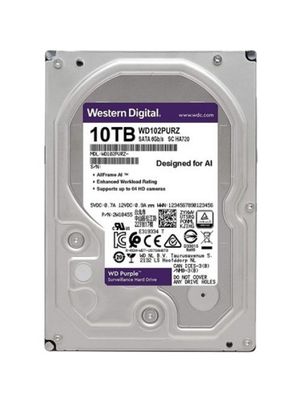 Western Digital 10tb hdd WD102PURX SATA 3.0…