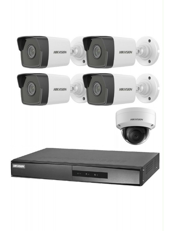 Hikvision 5'li 2MP 1080P IP Kamera Seti…